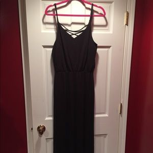 Black Strappy Maxi Dress